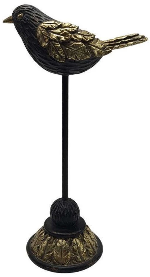 Διακοσμητικό Αντικείμενο Επιτραπέζιο 279-223-211 18x11x32,5cm Black-Gold Πολυρεσίνη