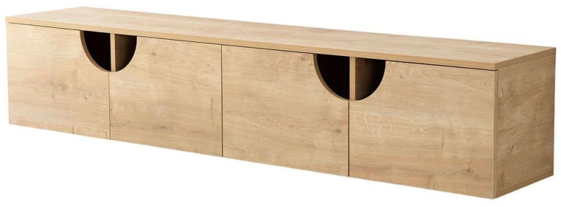 Έπιπλο Τηλεόρασης Επιτοίχιο Grotte 552NOS2439 180x35x35cm Oak