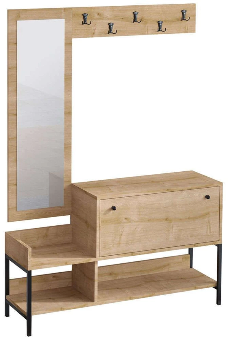Έπιπλο Εισόδου Nonso 793ELG3909 120x35x70cm Oak Μοριοσανίδα, Μελαμίνη