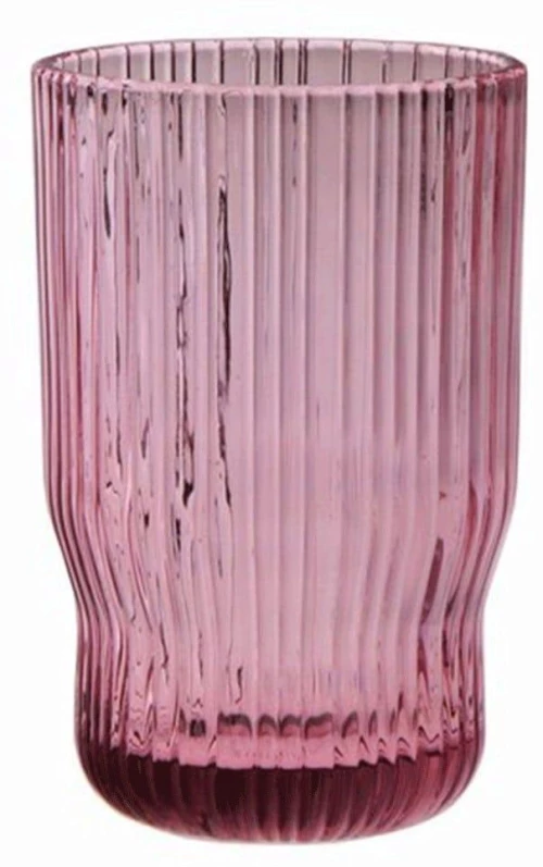 Ποτήρι Νερού Σωλήνα Event 849004 350ml Purple Marva Γυαλί