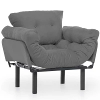Πολυθρόνα - Κρεβάτι Nitta Single 859FTN1733 95x70x85cm Grey