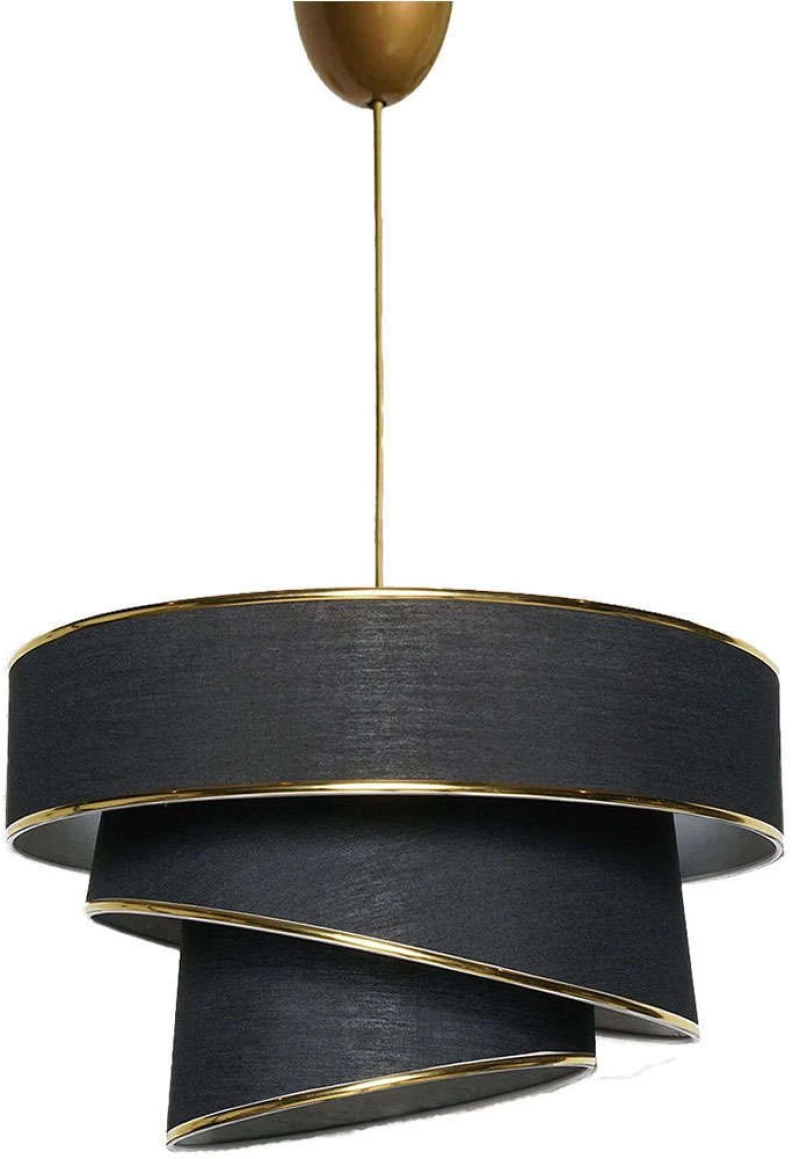 Φωτιστικό Οροφής Couper 390FLH1686 40x72cm E27 60W Black-Gold Opviq