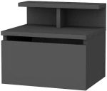 Κομοδίνο Alice 322RTC1607 39,8x31,9x35cm Anthracite