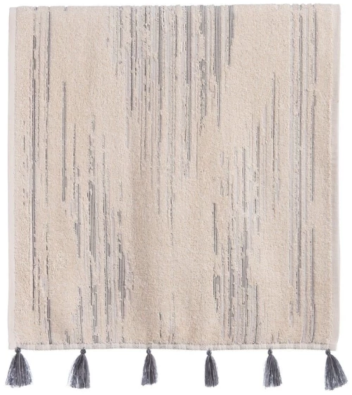 Πετσέτα Halfway Beige-Black Nef-Nef Σώματος 70x150cm 100% Βαμβάκι