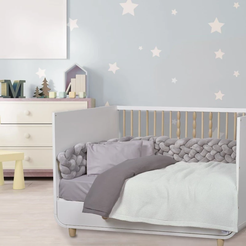 Κουβέρτα Βρεφική 4882 Light Grey-Dark Grey Das Home Κούνιας 110x150cm 100% Βαμβάκι