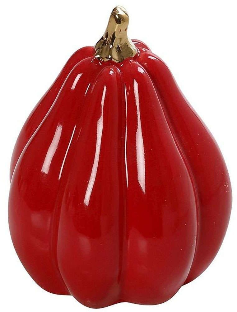 Διακοσμητική Κολοκύθα ROD246K4 10x10x12,5cm Red-Gold Espiel Κεραμικό