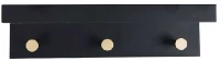 Κρεμάστρα 3 Θέσεων REF109 35,5x12x11cm Black Espiel Mdf