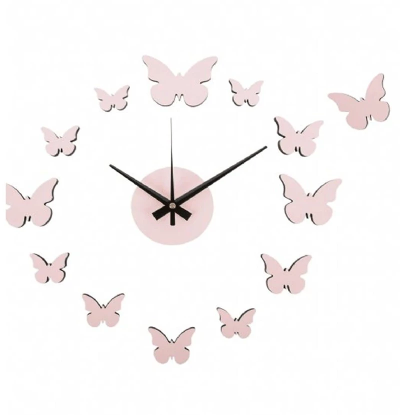 Ρολόι Τοίχου DIY Butterfly KA6000LP 35cm Light Pink Karlsson