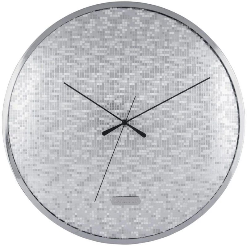 Ρολόι Τοίχου Disco KA6005SI 40x4,5cm Silver Karlsson Μέταλλο