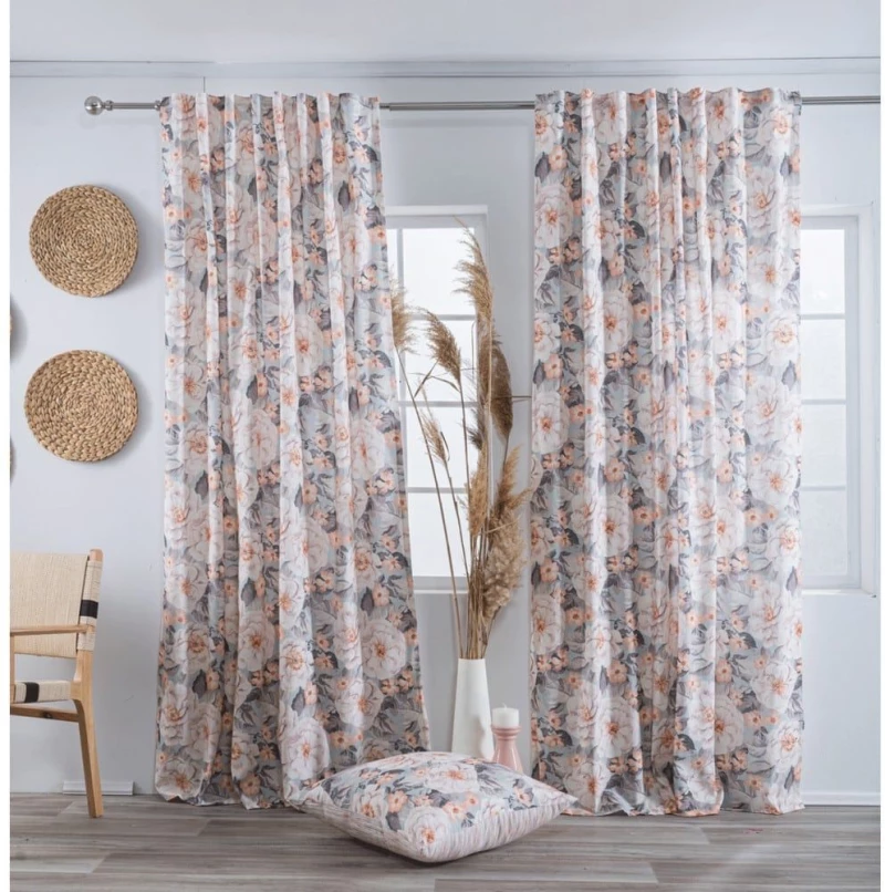 Κουρτίνα Novelda Multi Teoran 140x275 Βαμβάκι-Πολυέστερ