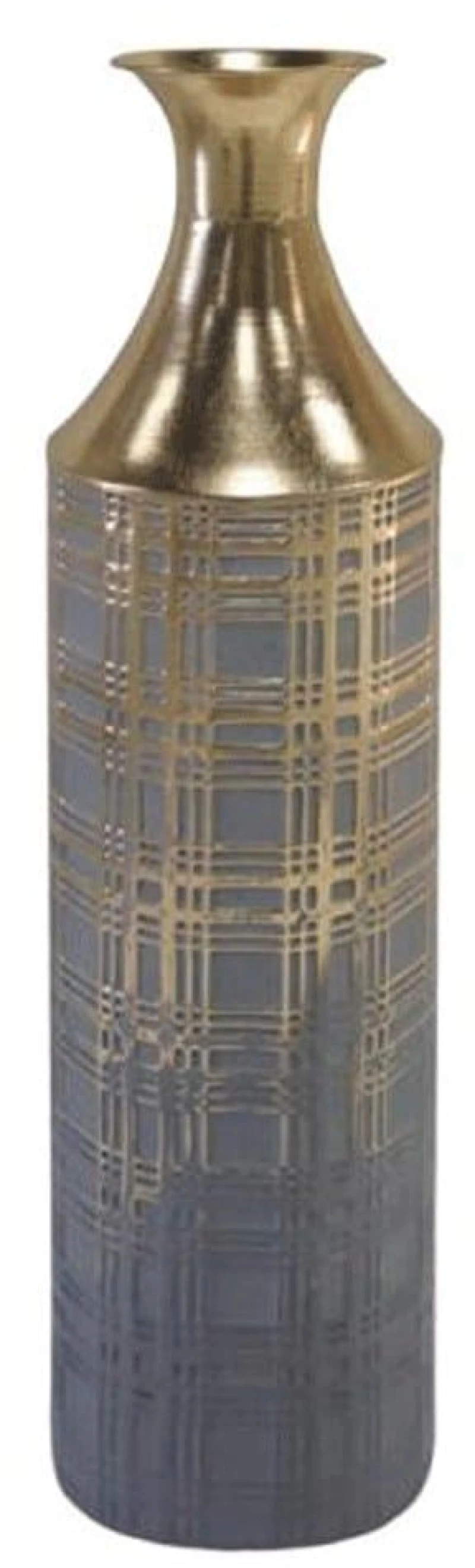 Βάζο Δαπέδου 161-124-198 20x83cm Grey-Gold Μέταλλο