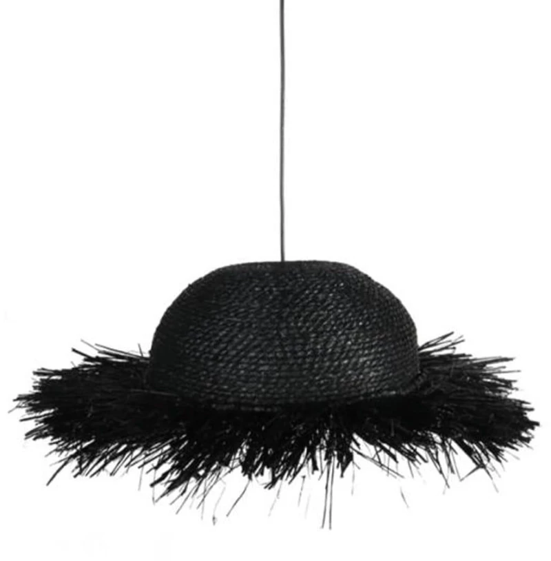 Φωτιστικο Οροφής Ψάθινο Boho 724-124-005 40x21cm 1xE27 60W Black