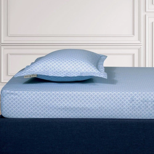 Σεντόνι 2511 Με Λάστιχο Blue Greenwich Polo Club Υπέρδιπλο 160x235cm Βαμβάκι-Πολυέστερ