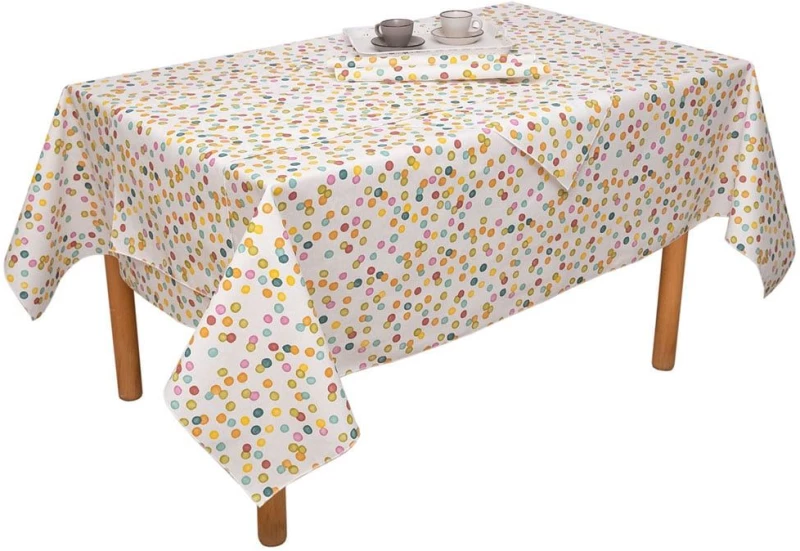 Τραπεζομάντηλο Αλέκιαστο Ράνια Multi Viopros 140X180 Βαμβάκι-Πολυέστερ