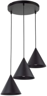 Φωτιστικό Οροφής Cono 10067 42x42x140cm 3xE27 15W Black TK Lighting