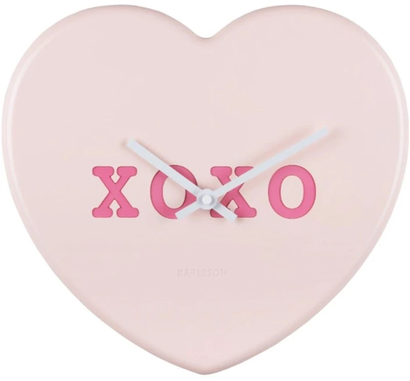 Ρολόι Τοίχου Heart Candy KA5985LP 6,2x27cm Light Pink Karlsson ABS