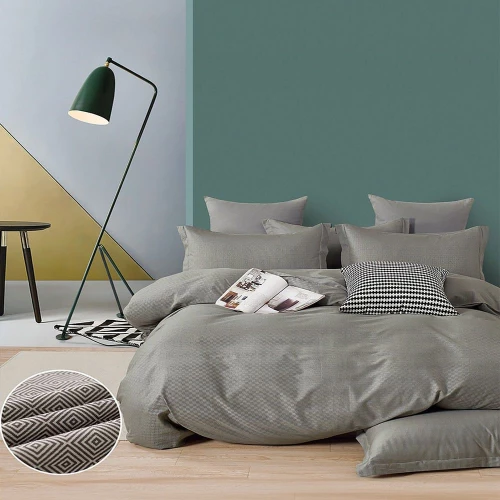 Κουβερλί Waverly (Σετ 3τμχ) Olive Ρυθμός Υπέρδιπλο 220x240cm 100% Βαμβακοσατέν