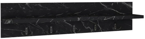 Κρεμάστρα Τοίχου Kery 0212604 80x11x18cm Black Marble Effect Μοριοσανίδα, Μελαμίνη