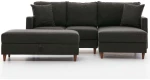 Καναπές Γωνιακός (Δεξιά Γωνία) Eva 825BLC2783 210x195x82cm Anthracite