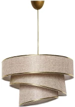 Φωτιστικό Οροφής Couper 390FLH1691 40x72cm E27 60W Beige-Gold Opviq