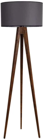 Φωτιστικό Δαπέδου Tripod 534LUN2186 50x153cm E27 60W Walnut-Grey Opviq