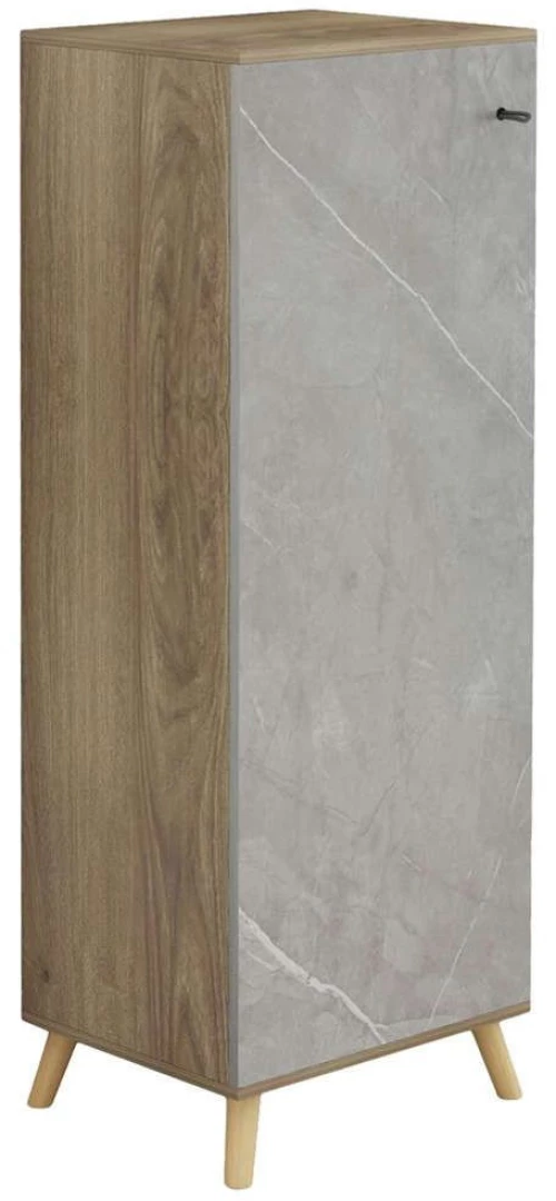 Παπουτσοθήκη - Ντουλάπι Alvaro HM8954.11 50x38x135cm Εφέ Μαρμάρου Sonoma-Light Grey Μελαμίνη