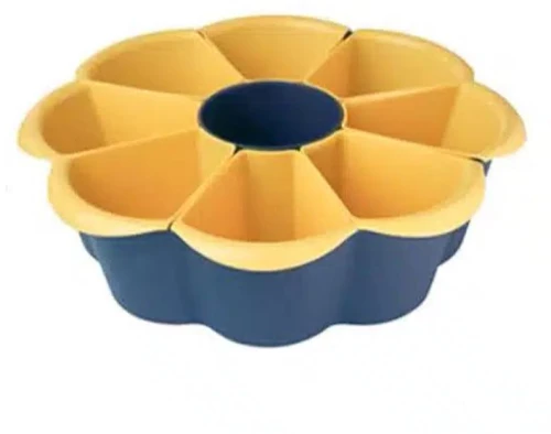 Σαλατιέρα - Ορντεβιέρα με Χωρίσματα 34x12cm Πλαστική – Μπλε