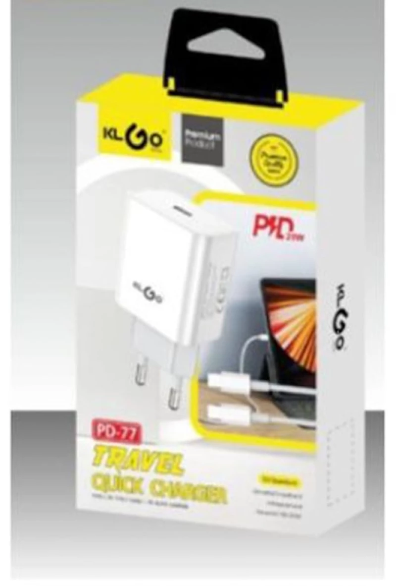 Φορτιστής Ταχείας Φόρτισης 20W USB-C KLGO PD-77
