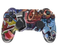 Ασύρματο Χειριστήριο Gamepad PS4   Doubleshock - Συμβατό με PS TV PS Now Wireless Controller Graffiti