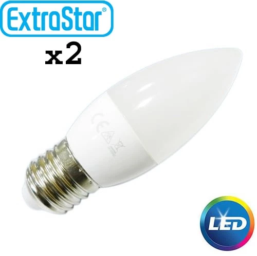 Λαμπτήρας LED ExtraStar 5W E27 με Θερμό Φως Σετ 2 Τεμαχίων