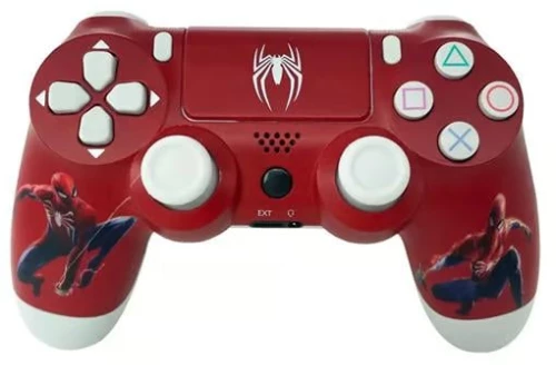 Doubleshock SPIDERMAN Ασύρματο Gamepad Χειριστήριο Παιχνιδιών για PS4 Κόκκινο με Αισθητήρες Κίνησης