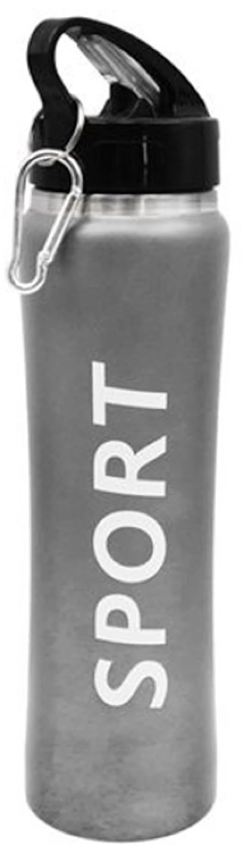 Μπουκάλι Θερμός με Eσωτερικό Καλαμάκι  και Κρίκο Μεταφοράς για Καφέ Ροφήματα 600ml Γκρι