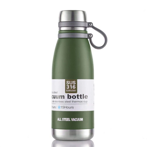 Μπουκάλι Θερμός με Ιμάντα Μεταφοράς 600ml JB-6063 Πράσινο