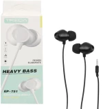 Ακουστικά Κινητού Handsfree In-ear με Βύσμα Jack 3.5mm Treqa EP-751 Μαύρα