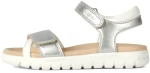 GEOX SOLEIMA GIRLS SANDALS J35GSA 0NFBC C0434  SILVER/WHITE