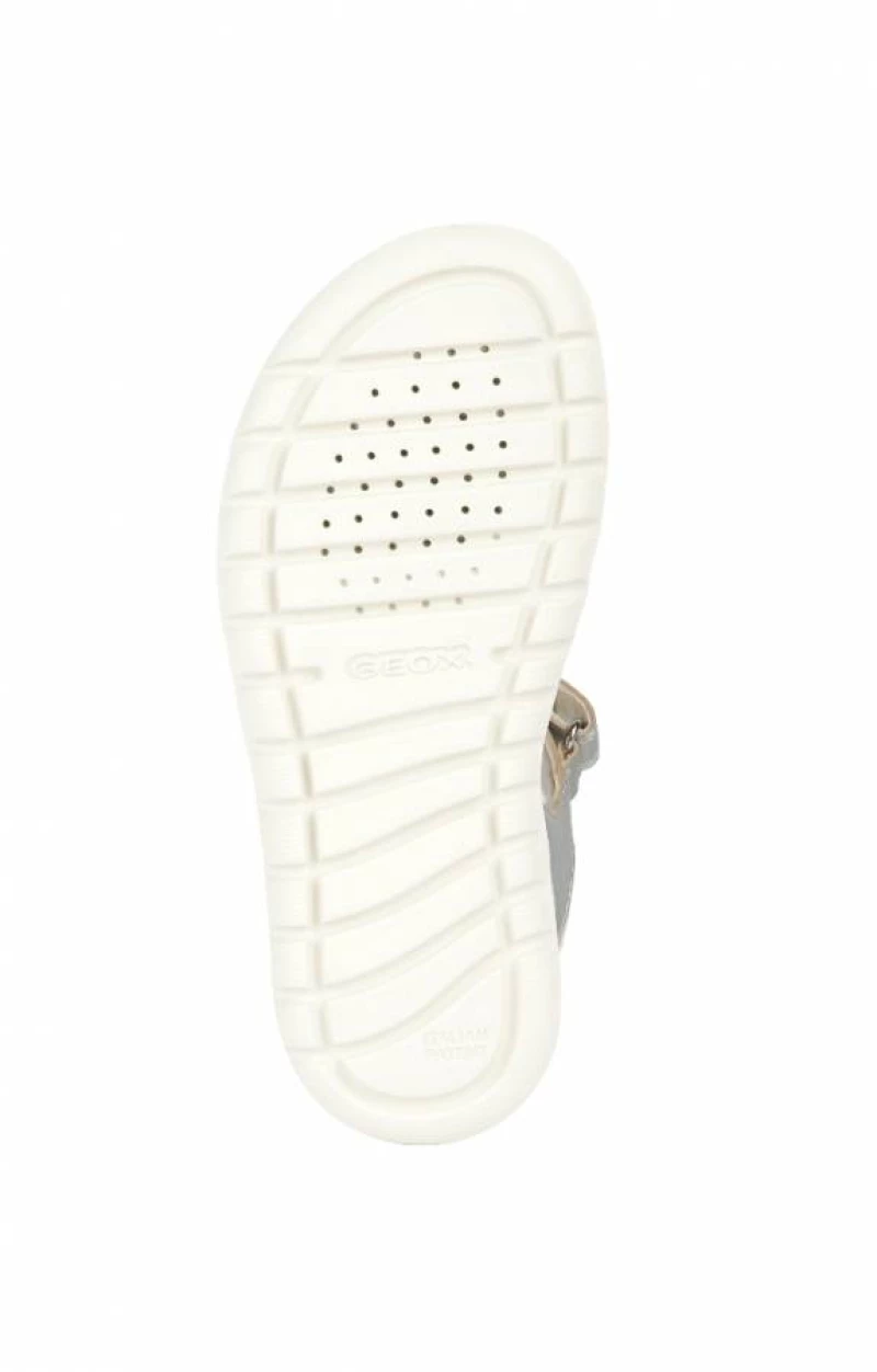 GEOX SOLEIMA GIRLS SANDALS J35GSA 0NFBC C0434  SILVER/WHITE