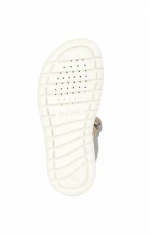 GEOX SOLEIMA GIRLS SANDALS J35GSA 0NFBC C0434  SILVER/WHITE