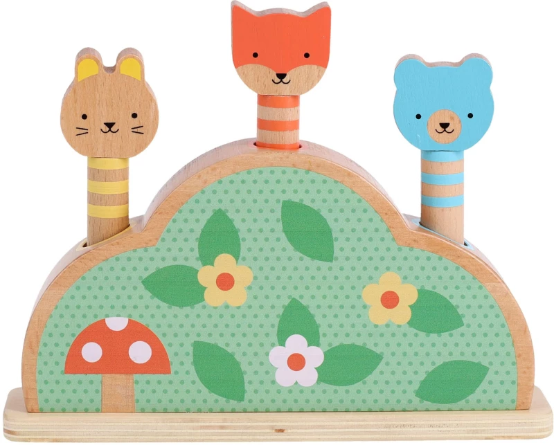 Ξύλινο παιχνίδι λεπτής κινητικότητας Pop-up Petit Friends - Petit Collage