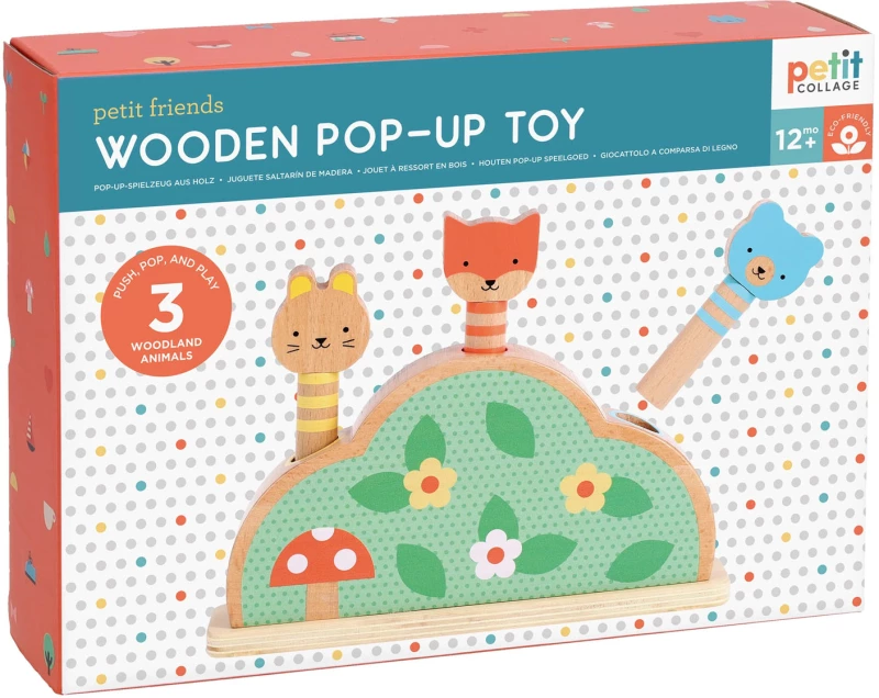 Ξύλινο παιχνίδι λεπτής κινητικότητας Pop-up Petit Friends - Petit Collage