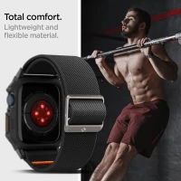 Spigen Lite Fit "Pro" - Case with strap for Apple Watch 4/5/6/7/8/9/SE 44/45 mm (Matte Black)
