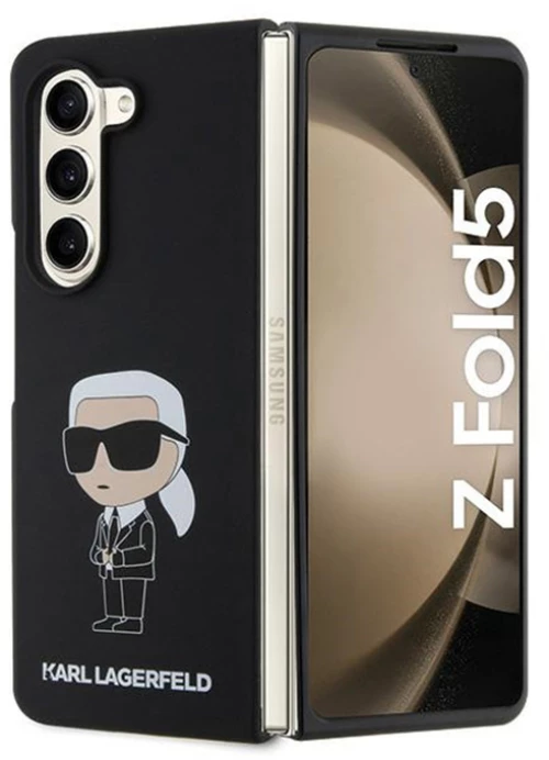 Karl Lagerfeld Silicone Ikonik - Samsung Z Fold 5 Case (black)