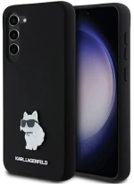 Karl Lagerfeld Silicone Choupette Metal Pin - Case Samsung Galaxy S24+ (czarny)