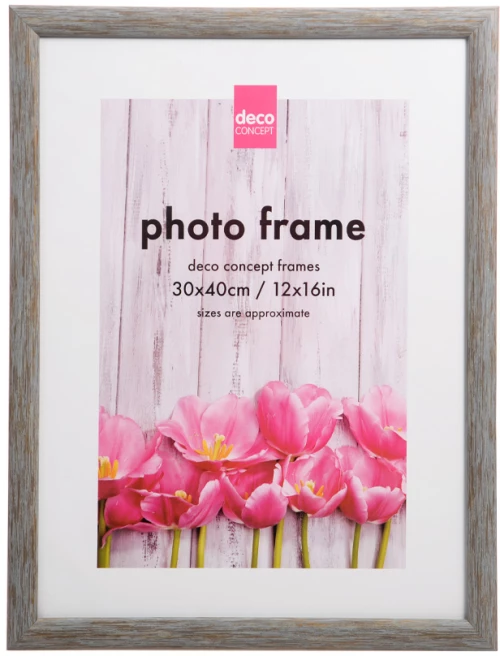 Κορνίζα ξύλινη για φωτογραφίες μεγέθους 30x40 σε Γκρι-Σιέλ χρώμα M2016W 30x40 | 10.3081