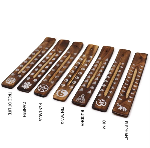 Ξύλινη Βάση καύσης για Αρωματικά Στικ Ganesha Incense Holder 26cm