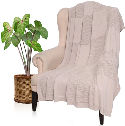 Ριχτάρι / κουβέρτα throw/blanket taupe 130x180cm Liolios Home 002433 FUSION KELLY