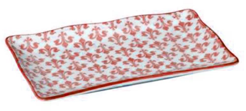 Πιάτο ορθογώνιο Isabella κόκκινο 17.8cm  Espiel GUI338K6