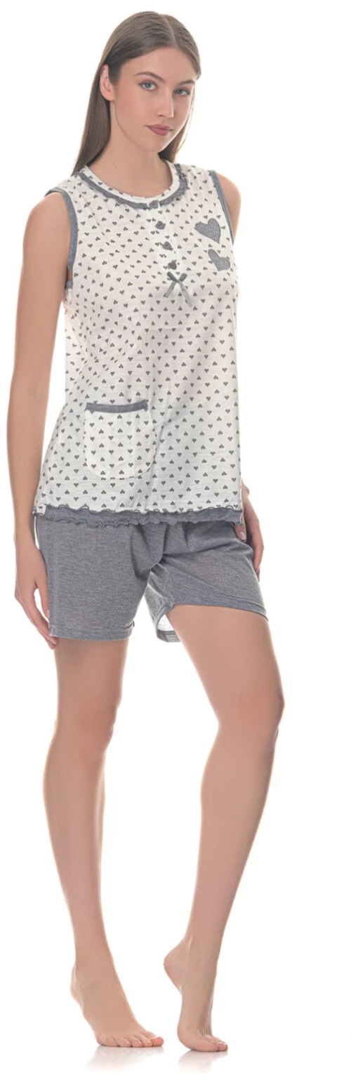 ΓΥΝΑΙΚΕΙΑ ΑΜΑΝΙΚΗ ΠΥΤΖΑΜΑ ΠΟΥΑ - ΓΚΡΙ
