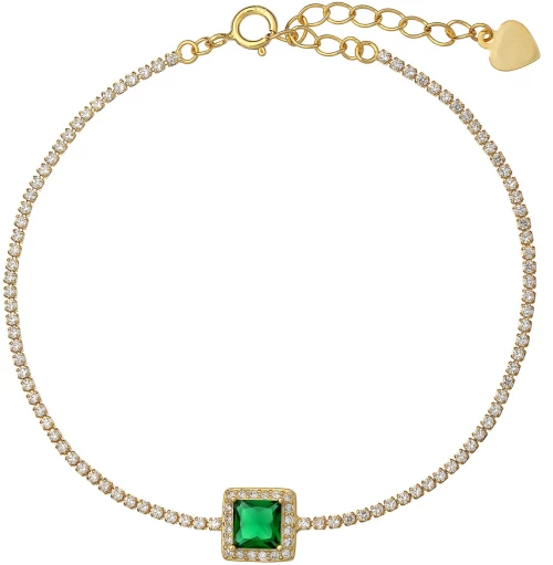 Βραχιόλι Ριβιέρα σε Ασήμι 925 με Χρύσωμα Κ18 και πέτρες ζιργκόν / RRINCE SILVERO / 3A-BR629-3E