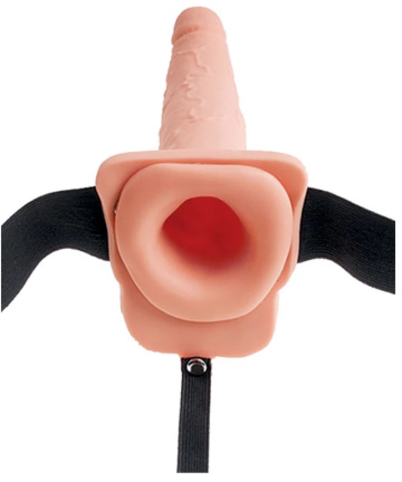 Strap On with Hollow Squirting Dildo 19 x 4.8 cm