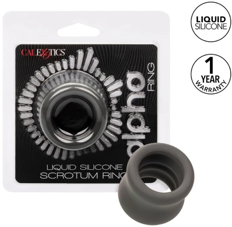 CALIFORNIA EXOTICS - ALPHA SCROTUM STRETCHING RING BLACK
